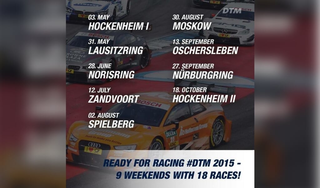 DTM race op Circuit Park Zandvoort weer op de kalender
