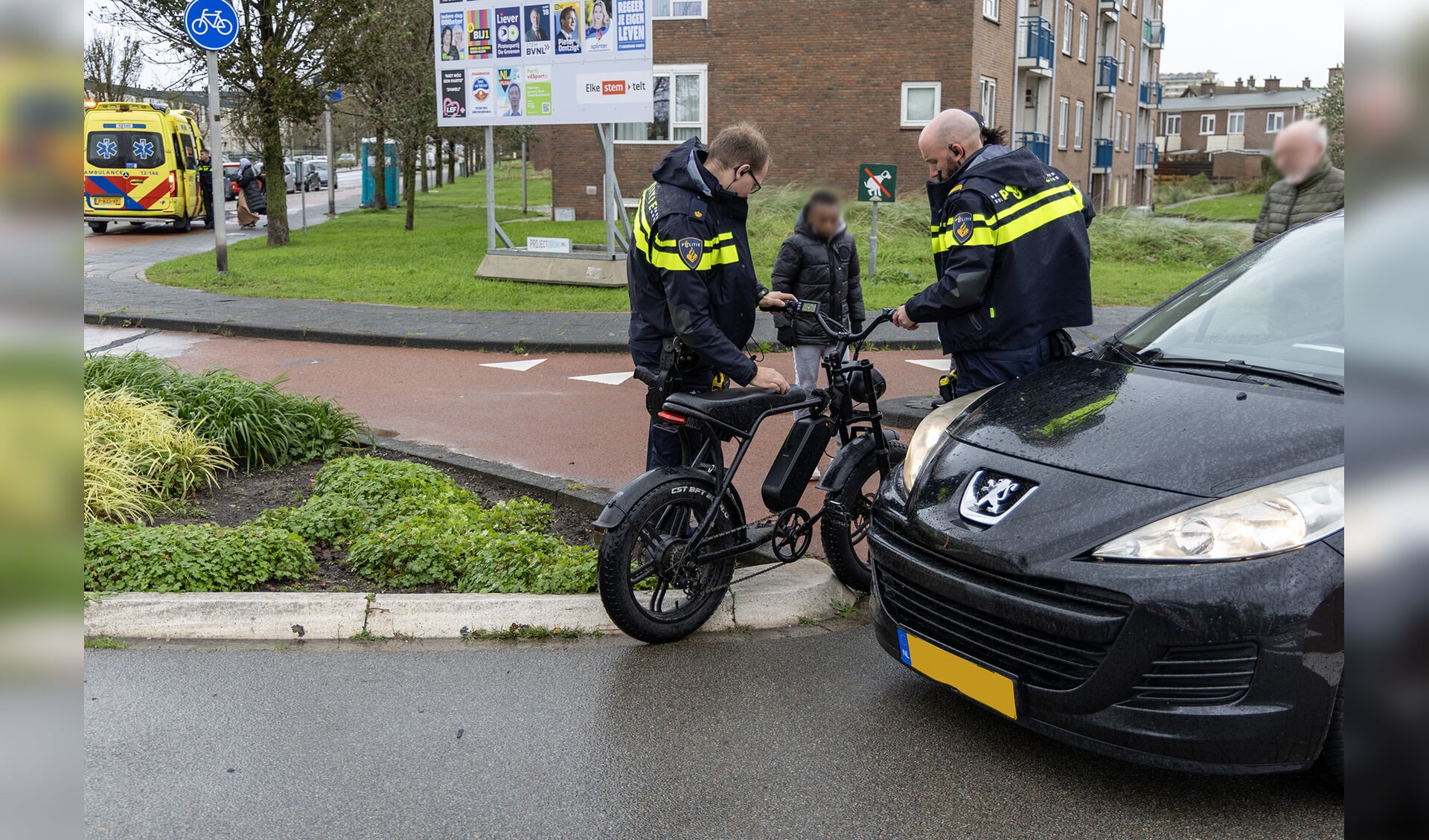 Fatbike Aangereden Op Rotonde Van Lennepweg