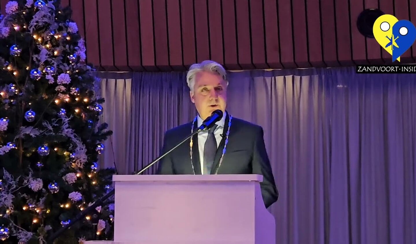 De Nieuwjaarstoespraak 2024 van burgemeester David Moolenburgh tijdens de Zandvoortse Nieuwjaarsreceptie in Nieuw Unicum