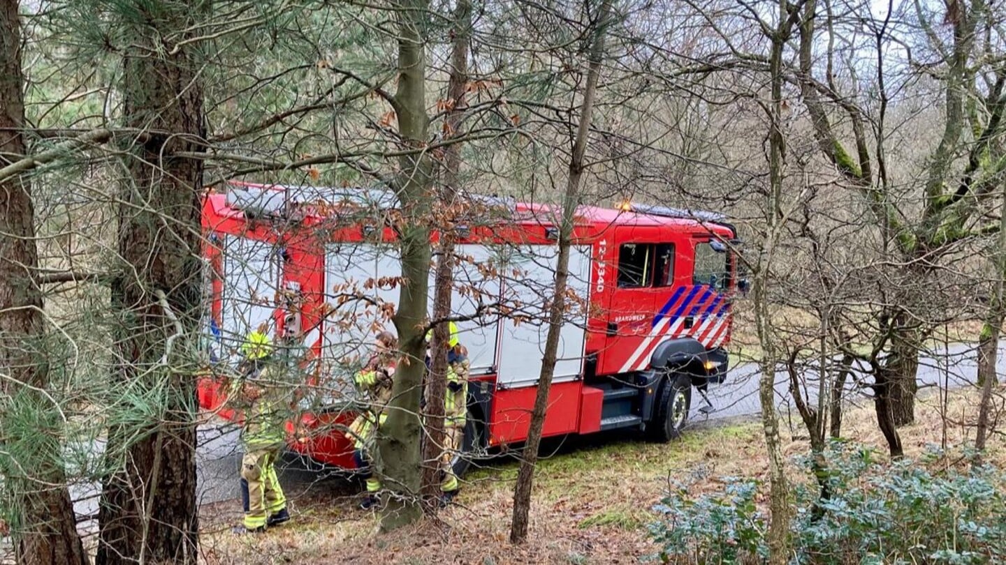 Brandweeroefening in de duinen