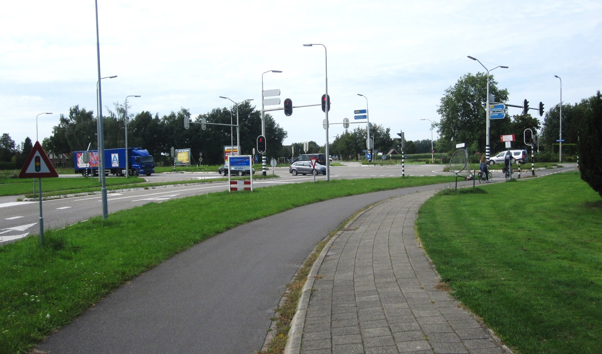 De huidige situatie met betrekking tot de kruising Zieuwentseweg/N18.