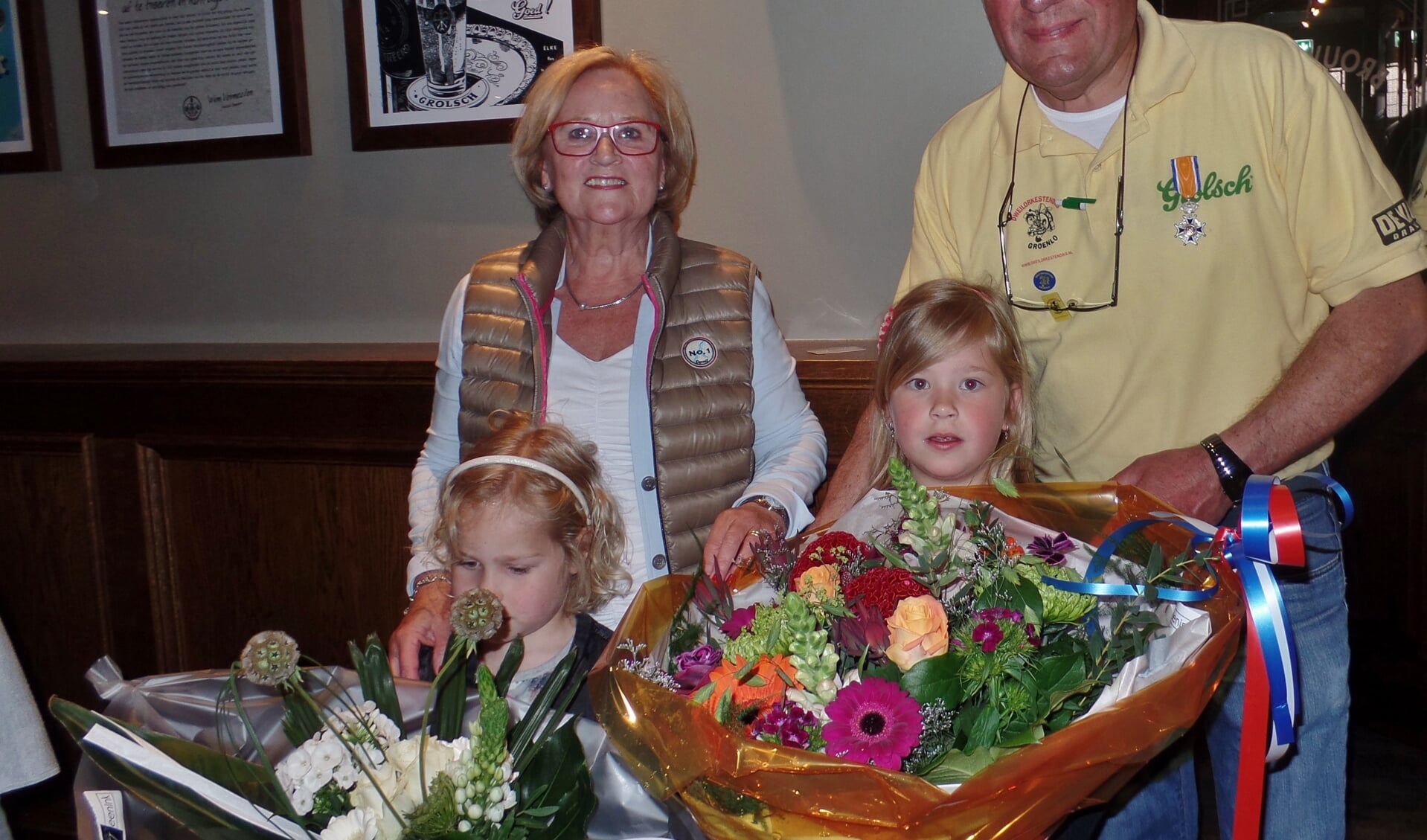 Berry Koehorst met echtgenote Anneke en 2 kleindochters.