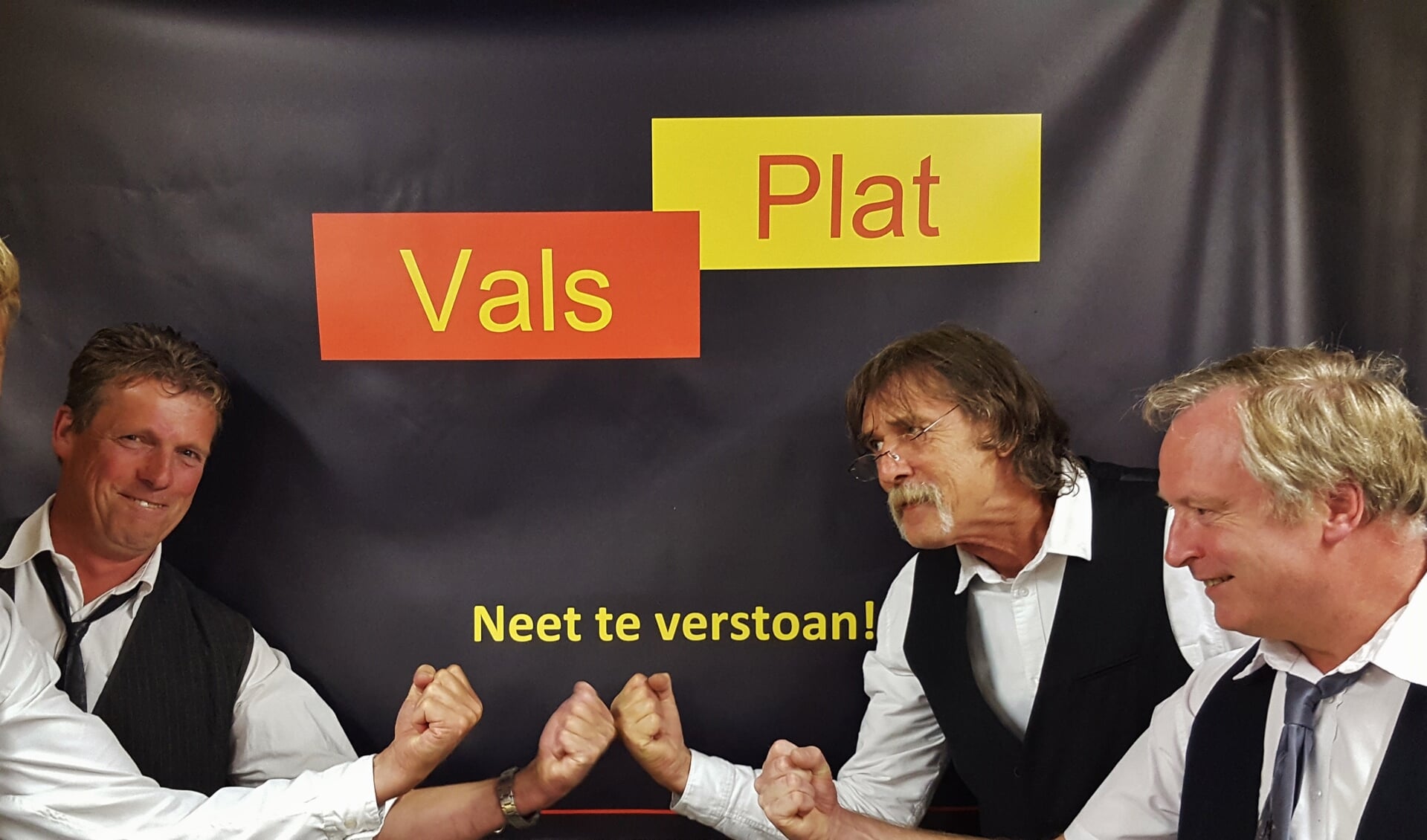 ValsPlat: vlnr Marcel Elsinghorst, Hans Rooks, Peter van Rijsel en Rudi Bomers. Foto: Henri Walterbos