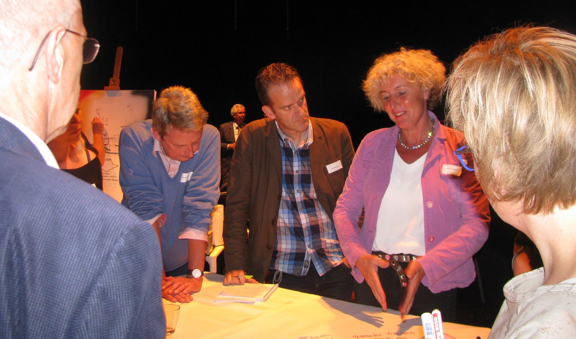 Discussies en gedachtewisselingen bij  de groepen. Foto: Ferry Broshuis