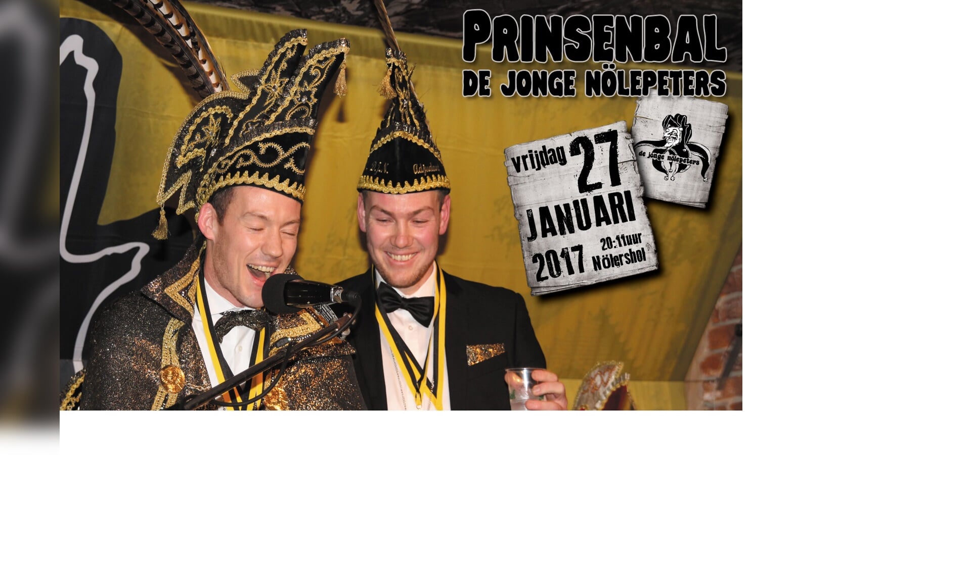 Vrijdag is het prinsenbal van de Jonge Nölepeters. Foto: PR