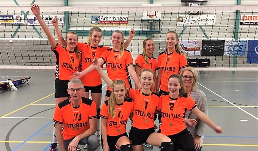 Het kampioenschap betekent voor de meiden promotie van de tweede klasse naar de eerste klasse. Foto: PR.