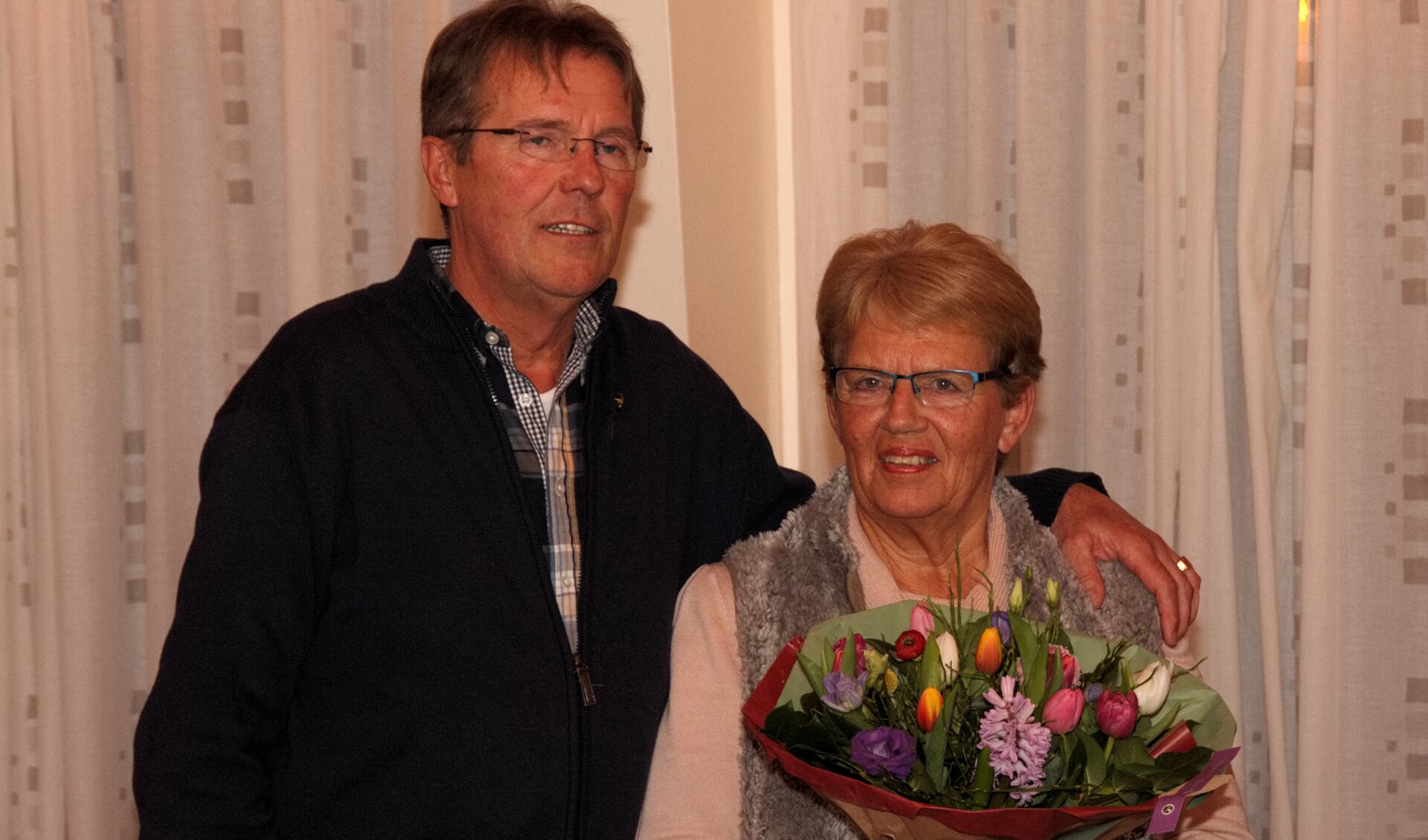 Klanderman en zijn vrouw in de bloemetjes. Foto: PR
