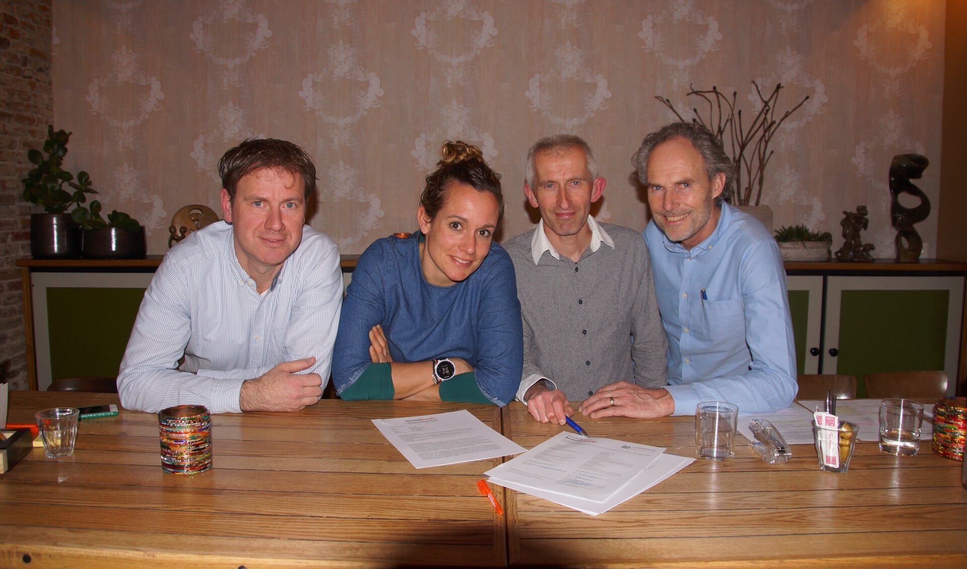 Het bestuur bestaat uit René Jak, Marijn Bontje, René Bosch en Jan-Paul Buijk. Foto: Bernadet te Velthuis
