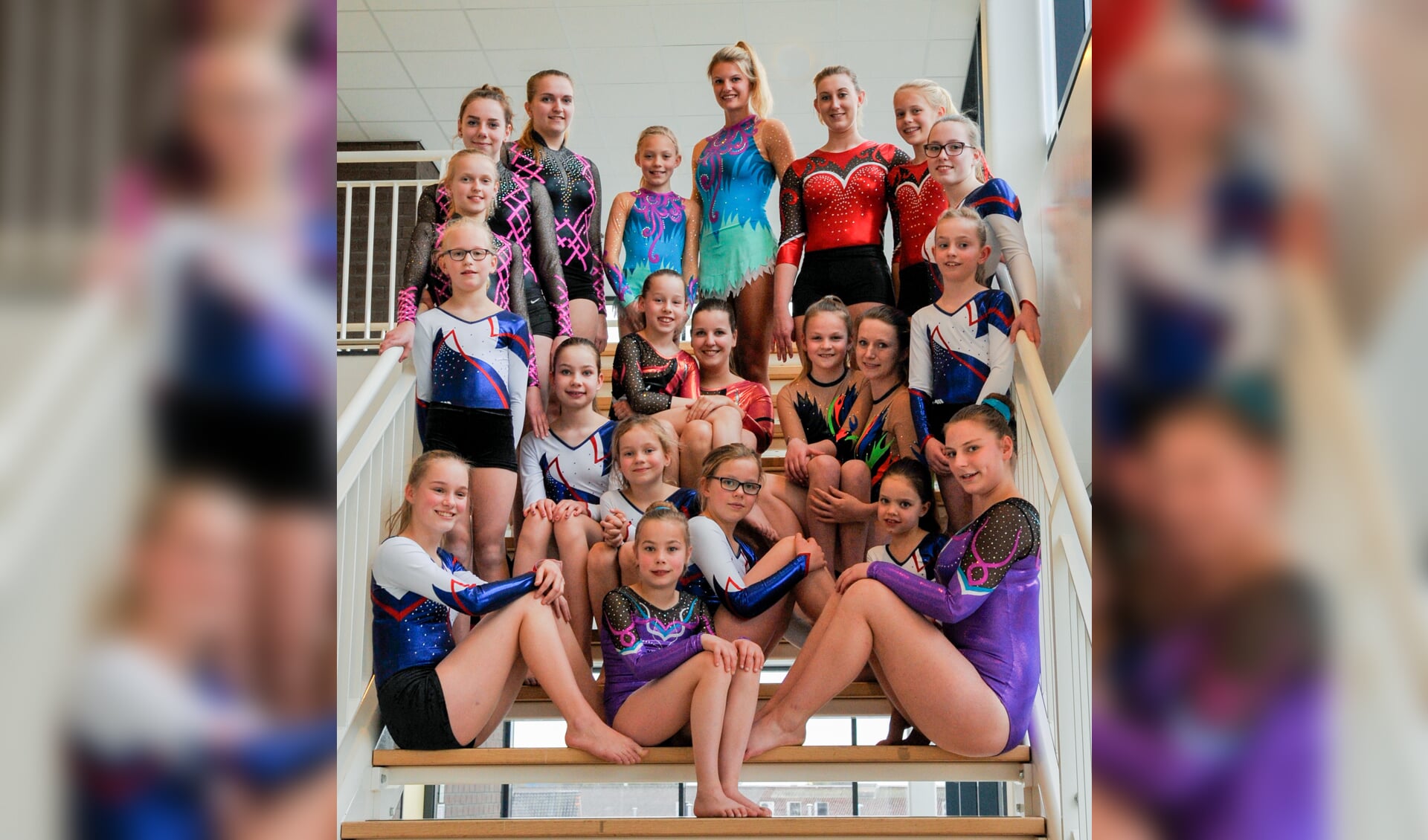De acrogymnasten van Penta Winterswijk die meedoen aan de ONK. Foto: Eric Schreuder Fotografie 