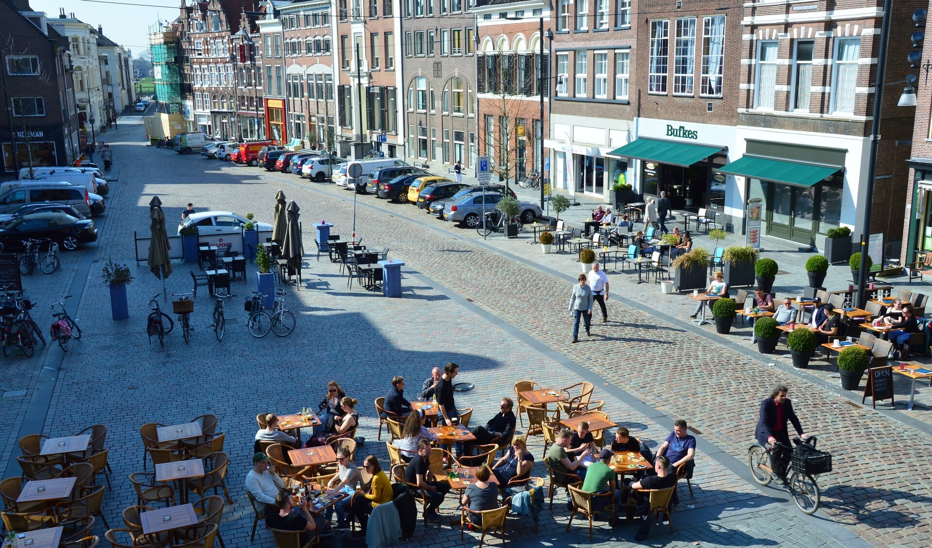 De Groenmarkt met daarachter de Marspoortstraat als toegangspoort naar de stad. Foto: Alize Hillebrink