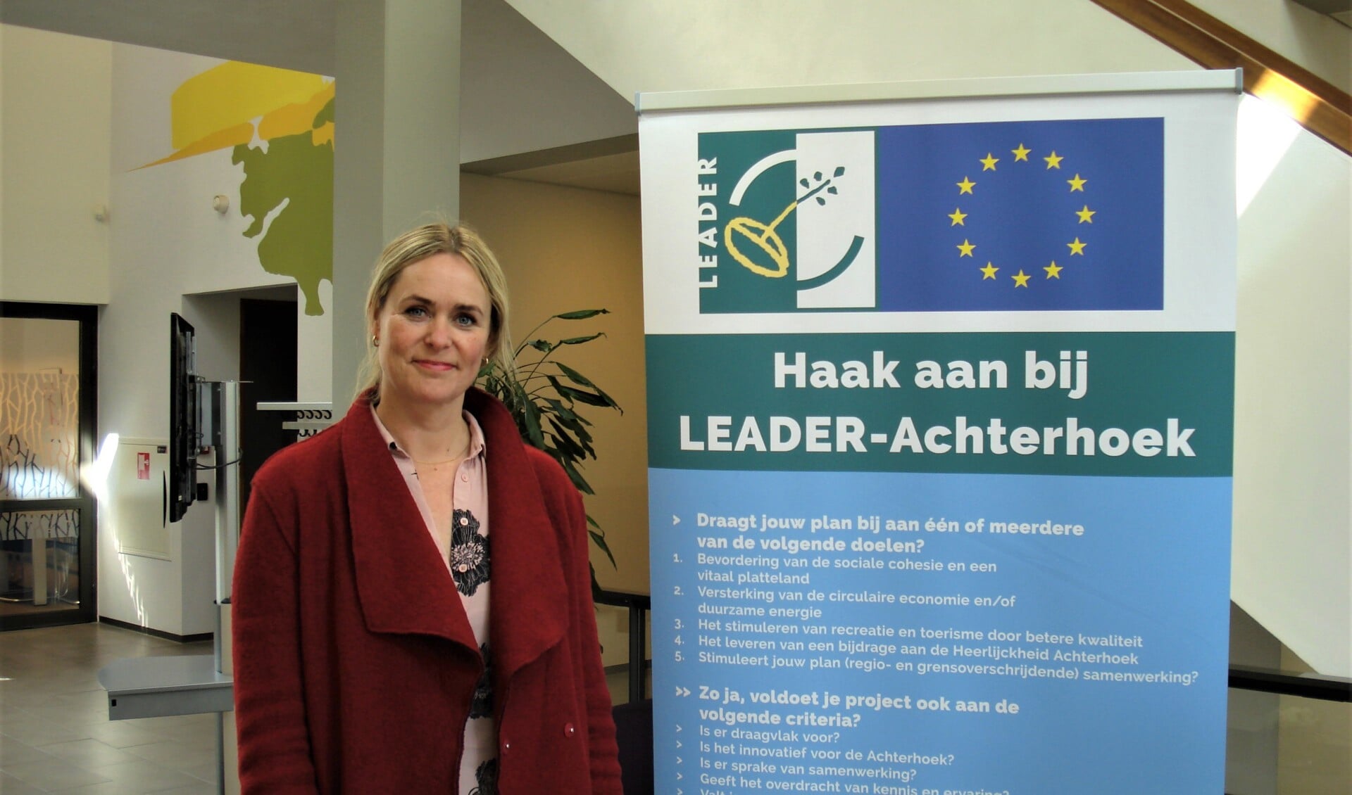 Jolanda Kemna, projectcoördinator van Leader. Foto: Achterhoek Nieuws bv