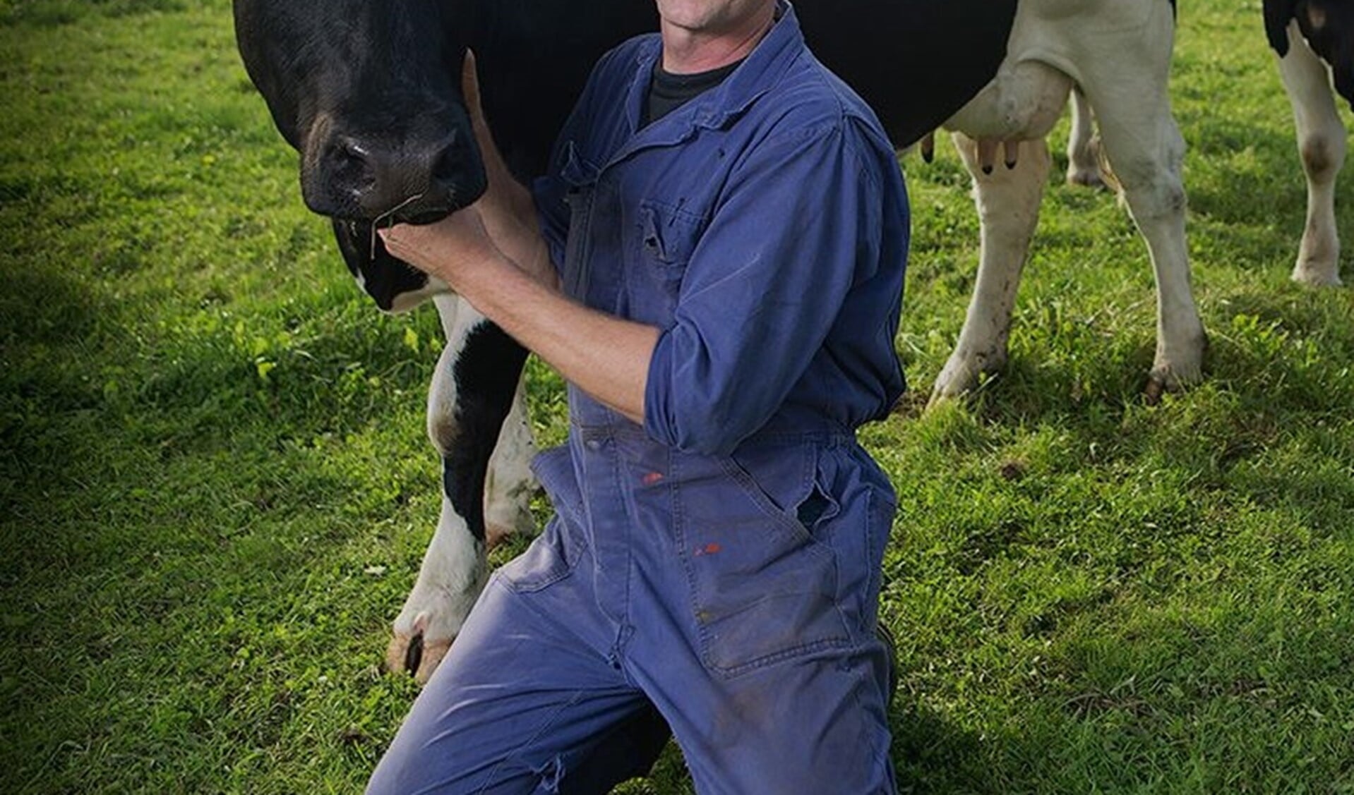 John Arink, met één van de 'dames' die melk gaat leveren voor het Achterhooks Dearntjen. Foto: PR