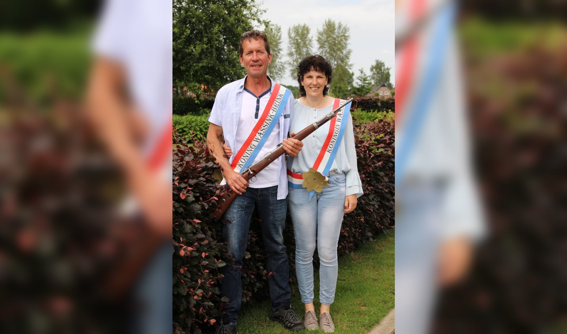 Herbert en Jolanda Beeftink, de nieuwe Koning en Koningin van de Wassinkbrink. Foto: PR