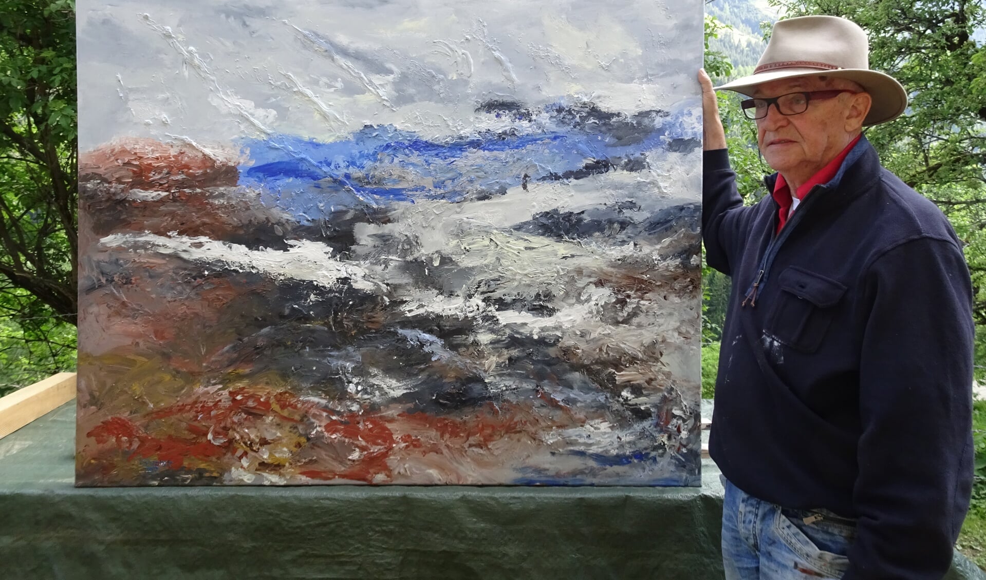 Jan Reudink exposeert kleurrijke schilderijen in Bronkhorst. Foto: PR