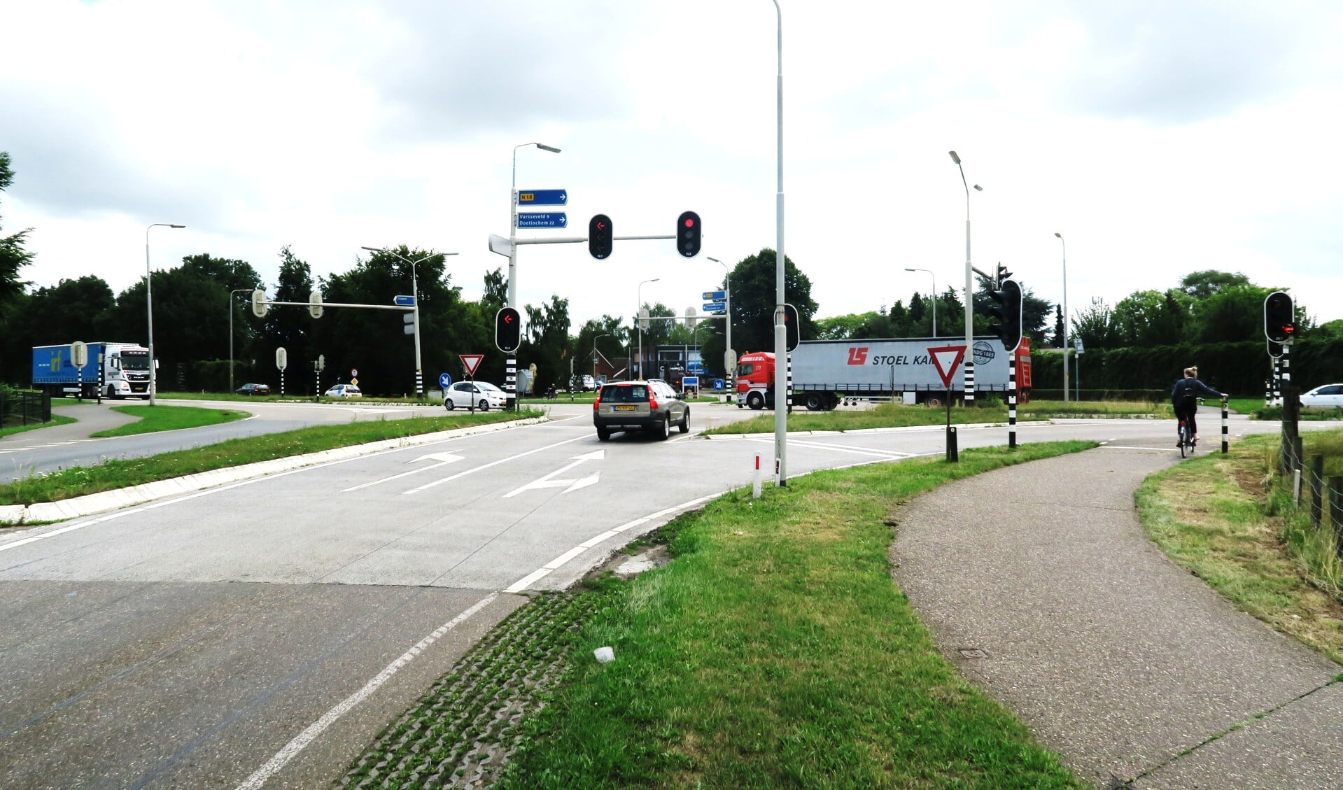De kruising van de N18 met de Zieuwentseweg bij Lichtenvoorde. Foto: Theo Huijskes