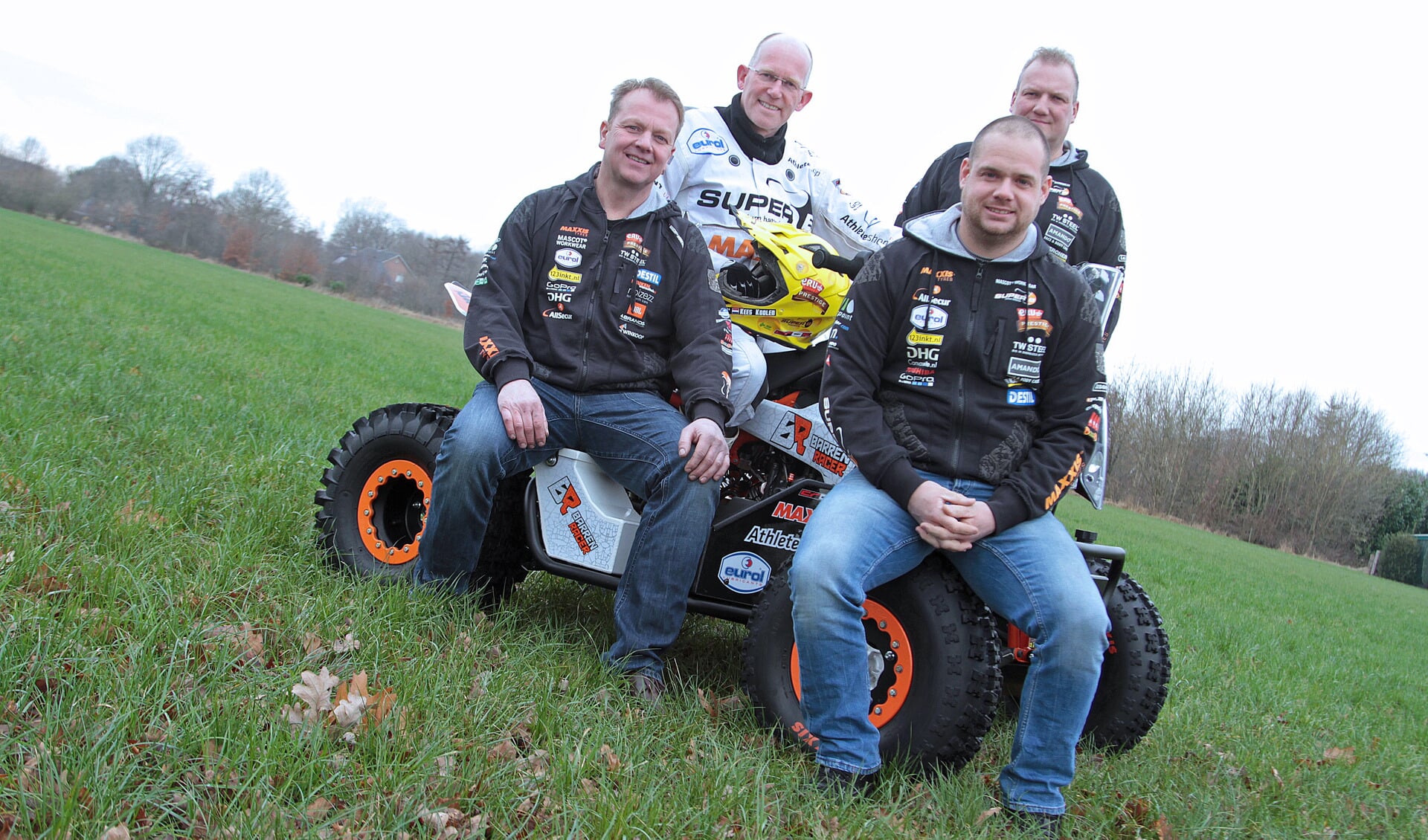 Team Barren Racing uit Vorden met Koolen, Wentink, Vruggink en Ten Harkel. Foto: Henk Teerink
