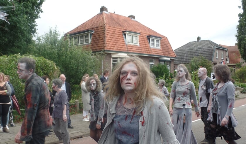Uitermate sterk was de figuratie van de winnende groep met als thema 'Thriller'. Foto: Jan Hendriksen.