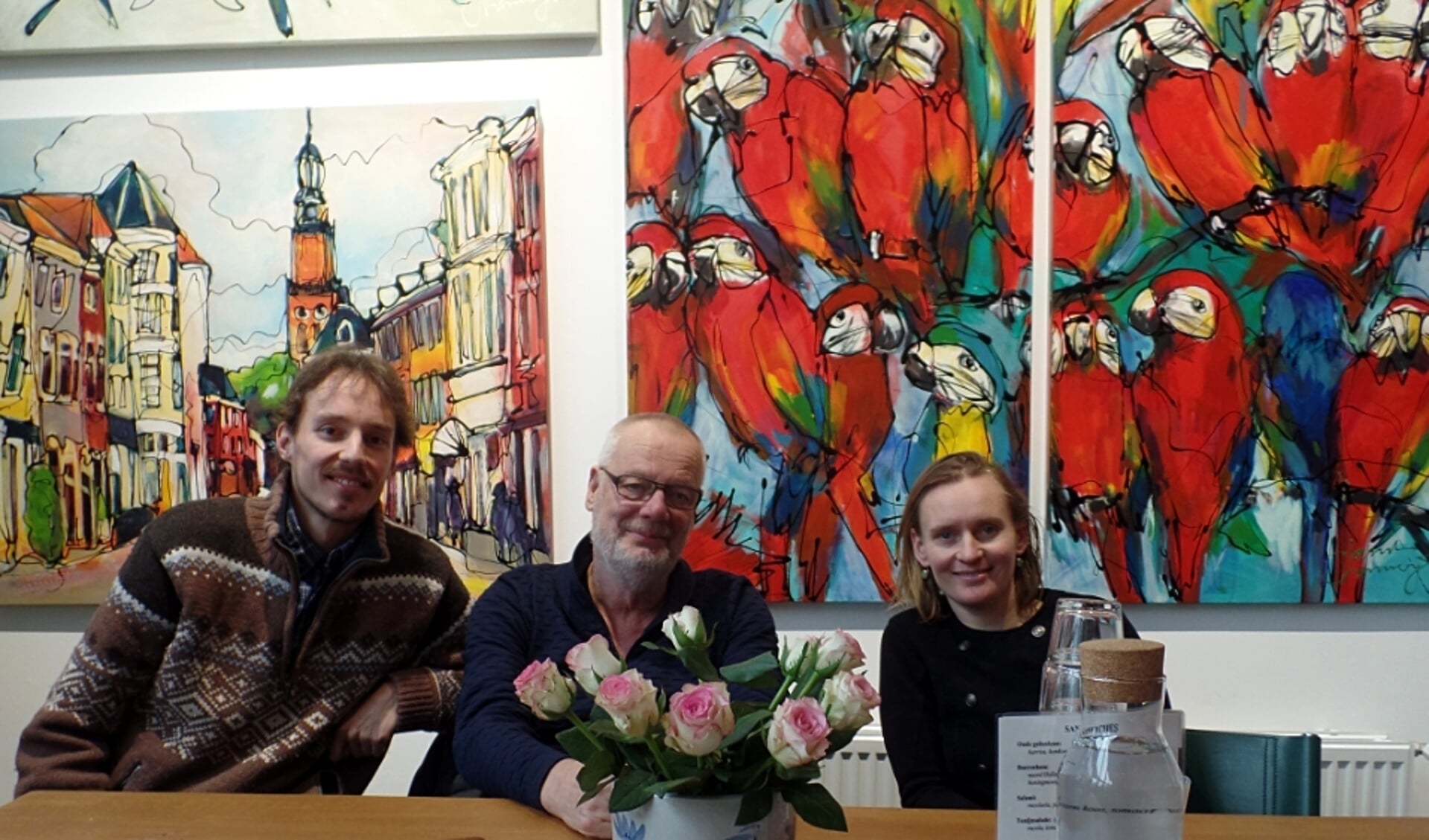 Wouter Blacquière, Joris van Ooijen en Anna Roos Meerbach halen het Socratisch Café naar Zutphen. Foto: Meike Wesselink