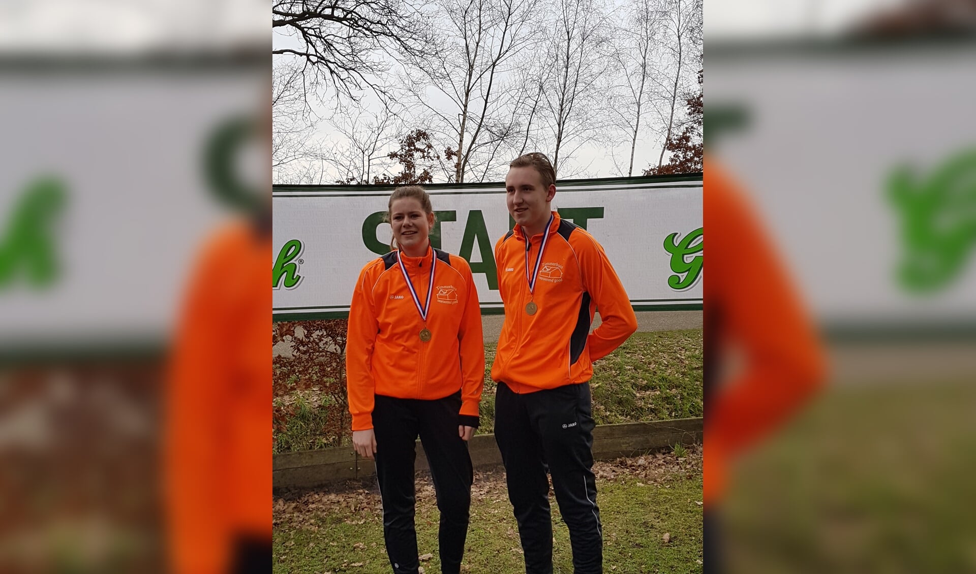 De winnaars bij de meisjes en jongens Suzan Zieverink en Mirco Breukers die wederom naar Ierland gaan in oktober.  Foto: PR. 