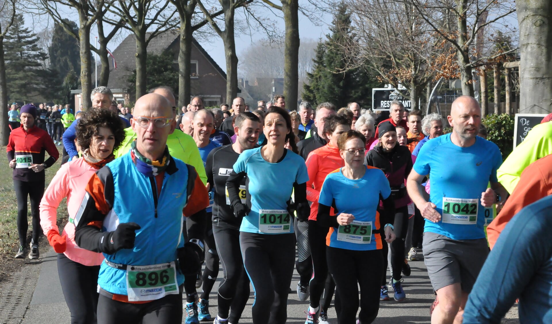 Ruim 1100 deelnemers namen deel aan de 31ste editie van de Vordense Achtkastelenloop. Foto: Theo Jansen.