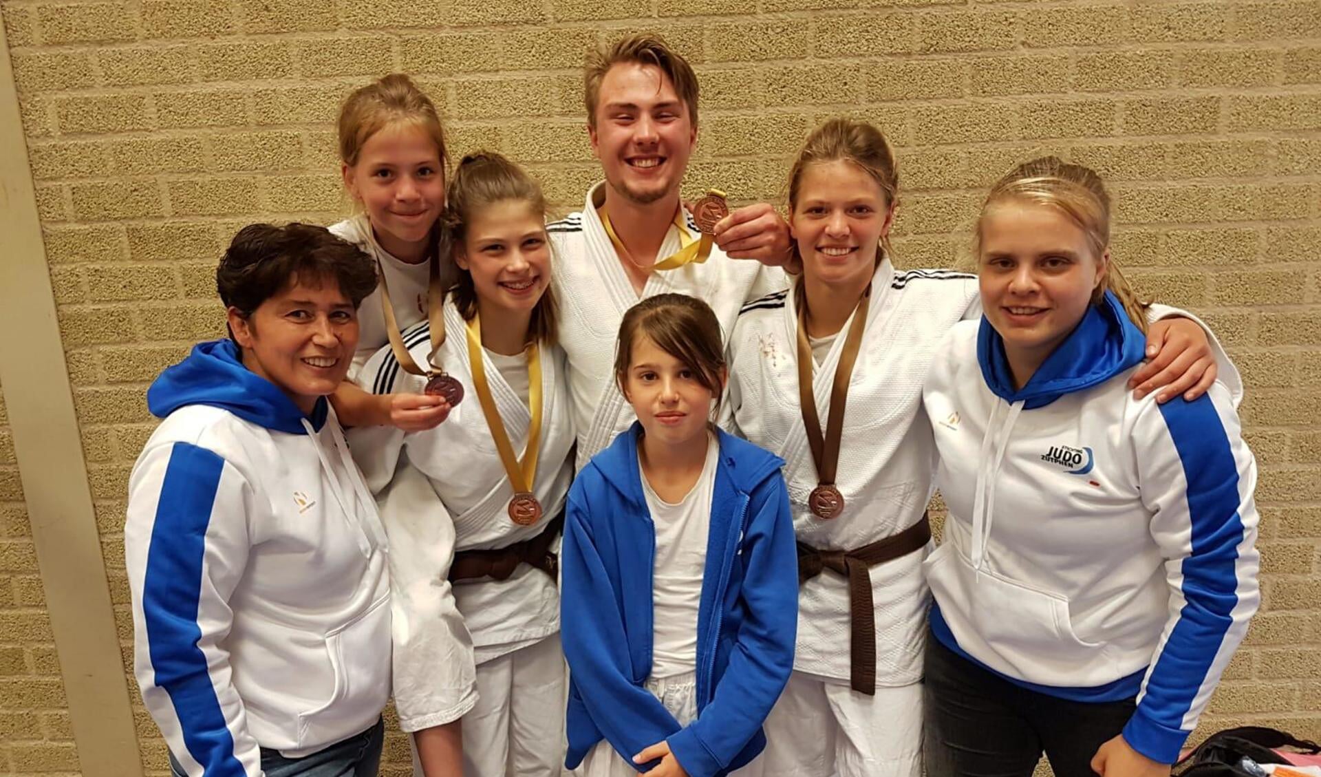 Drie gouden medailles binnen de selectie Judo Zutphen. Foto: PR