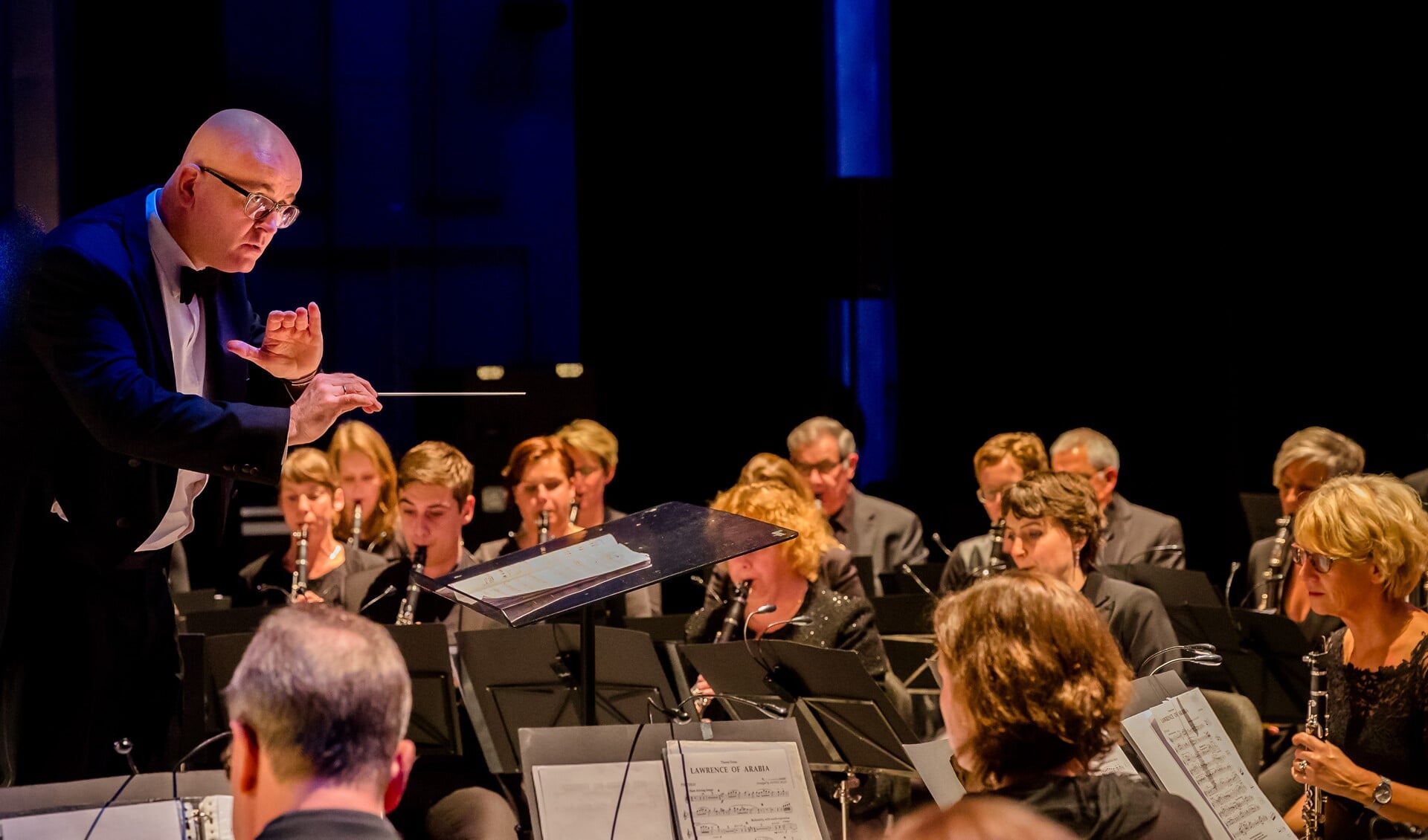 Symfonisch Blaasorkest Gaanderen treedt op in openluchttheater. Foto: Michael Basten