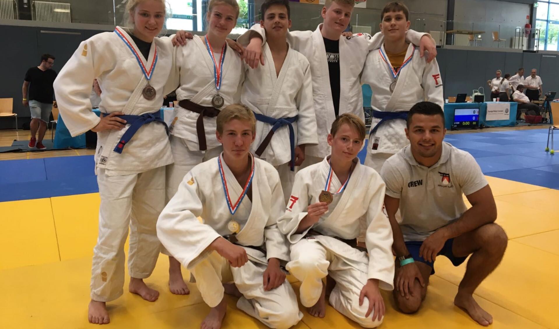 De judoka's die actief waren op het internationale toernooi in Luxemburg. Foto: PR