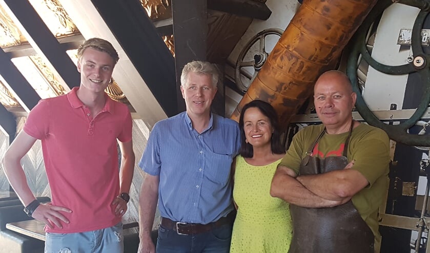 Vlnr. Tim Wieggers, Ben Weenink, Irma Weenink en Boudewijn Albering in het nieuwe Brouwhoes. Foto: Kyra Broshuis