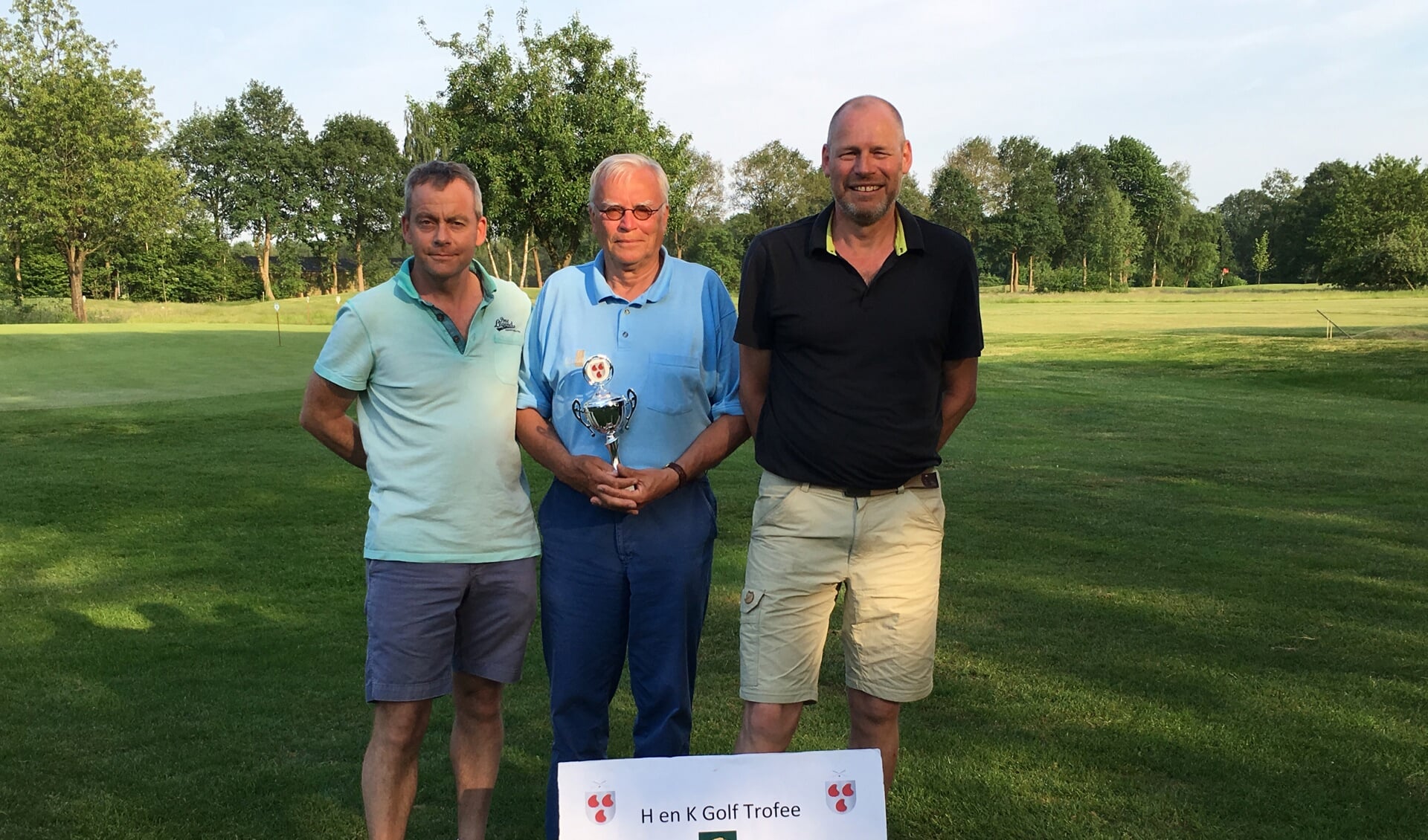 Eerste drie winnaars van de wedstrijd 'HenK' Golf Trofee. Foto: PR