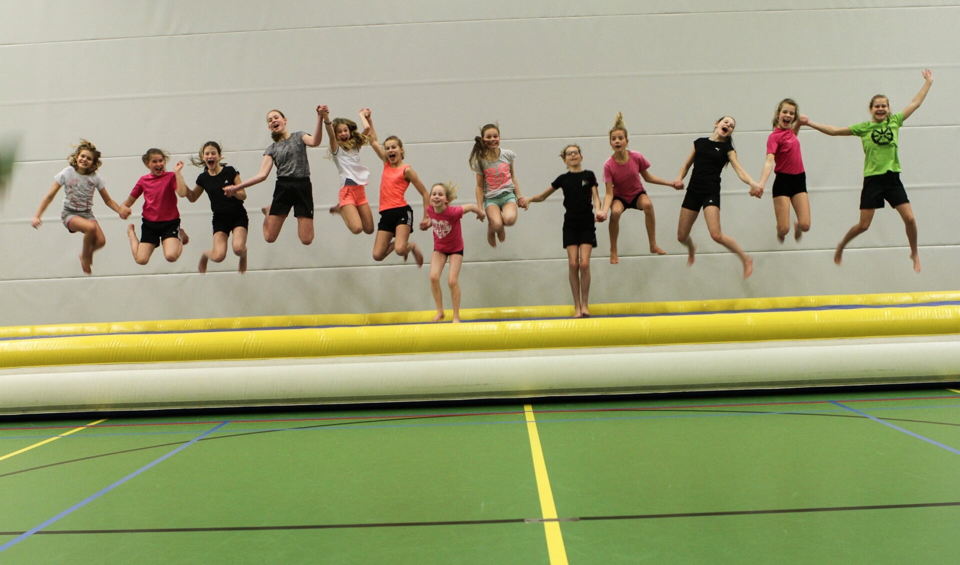 De springgroep van Vios Gym. Foto: Richard Scharenborg