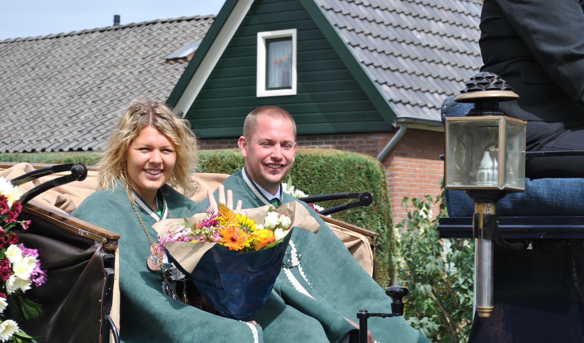 Schutterskoningin Kim met haar vriend Wilco. Foto: P. Posthuma