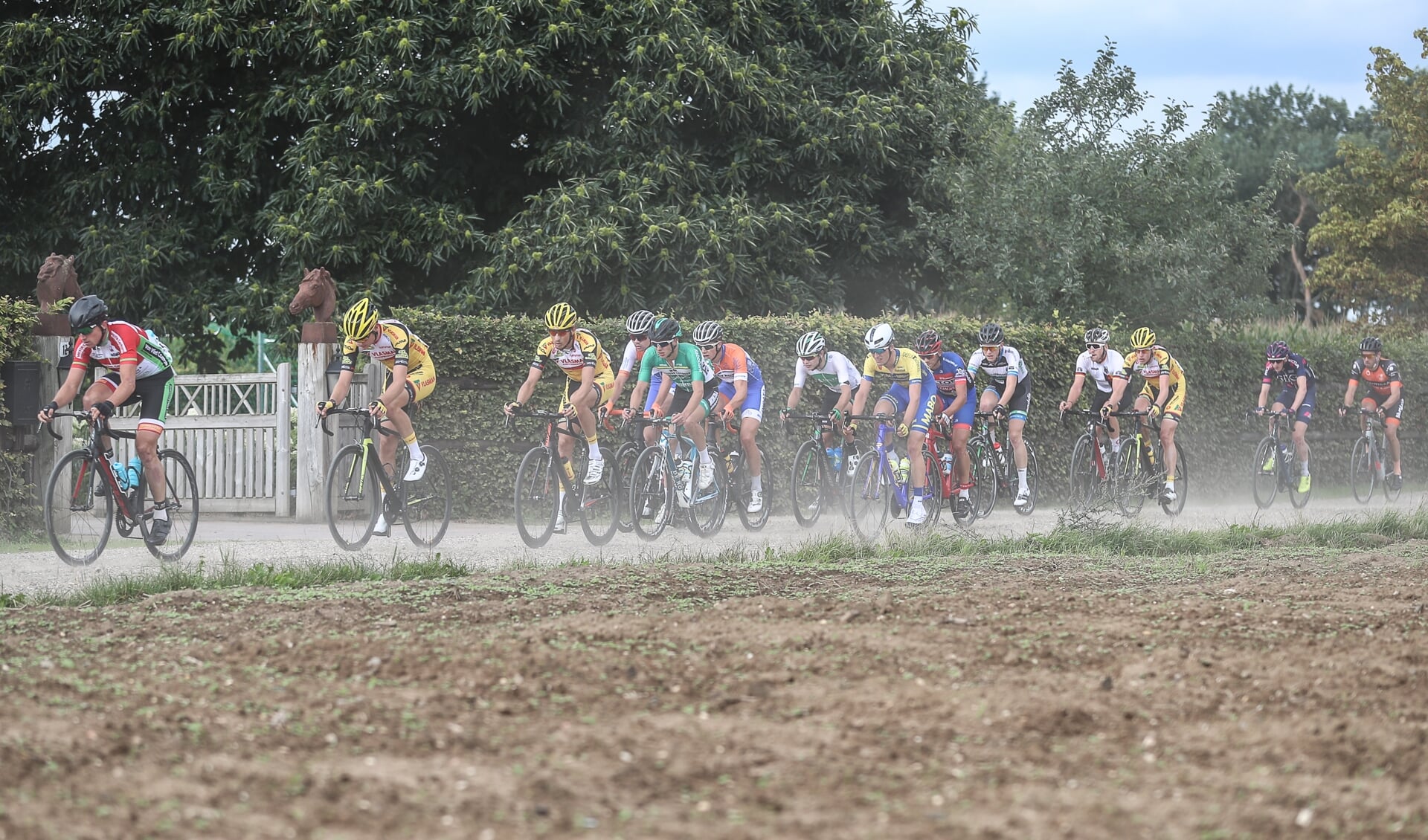 De organisatie van de Ronde van de Achterhoek moet het parcours aanpassen vanwege de droogte. Foto: Sportfoto.nl
