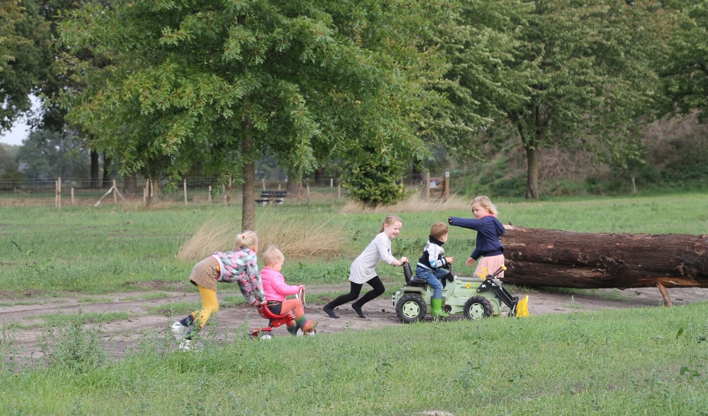 De buurkinderen maken al mooi gebruik van de natuurlijke speelplek. Foto: Annekée Cuppers
