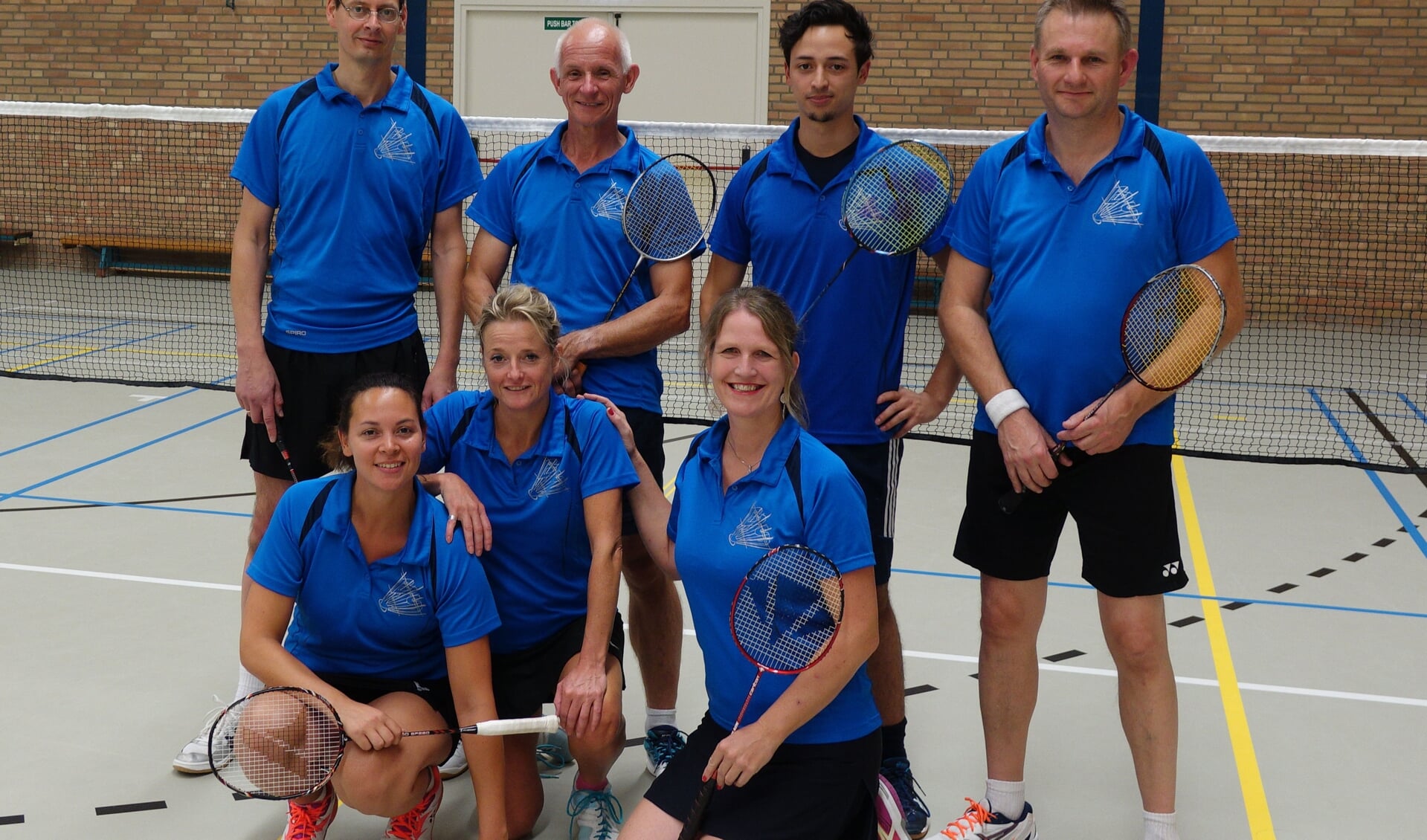 Badmintonclub Steenderen team 1 gaat spelen in de zesde divisie. Foto: PR