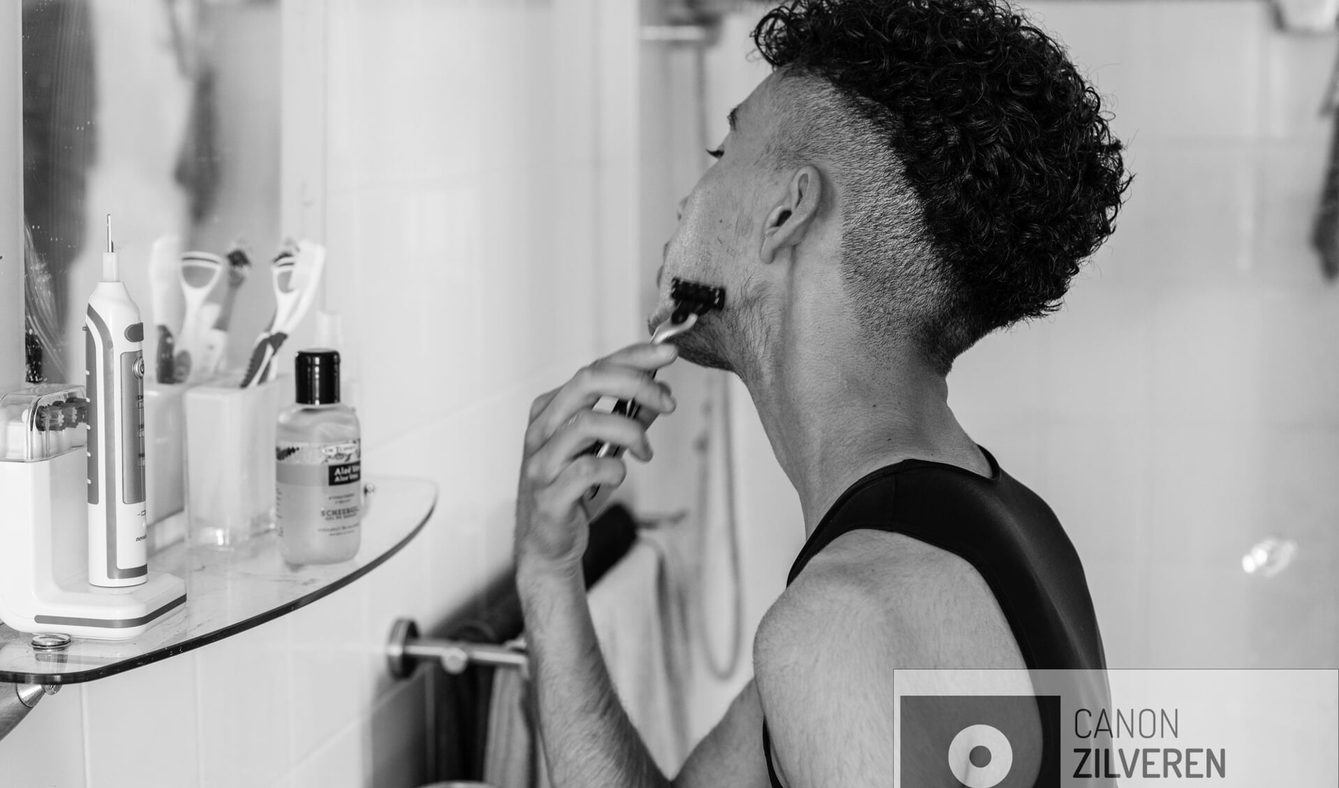 Inner Journey: Into Manhood – Photo 9 Shaving. August 4, 2018. Copyright Zilveren Camera/Marvel Harris
