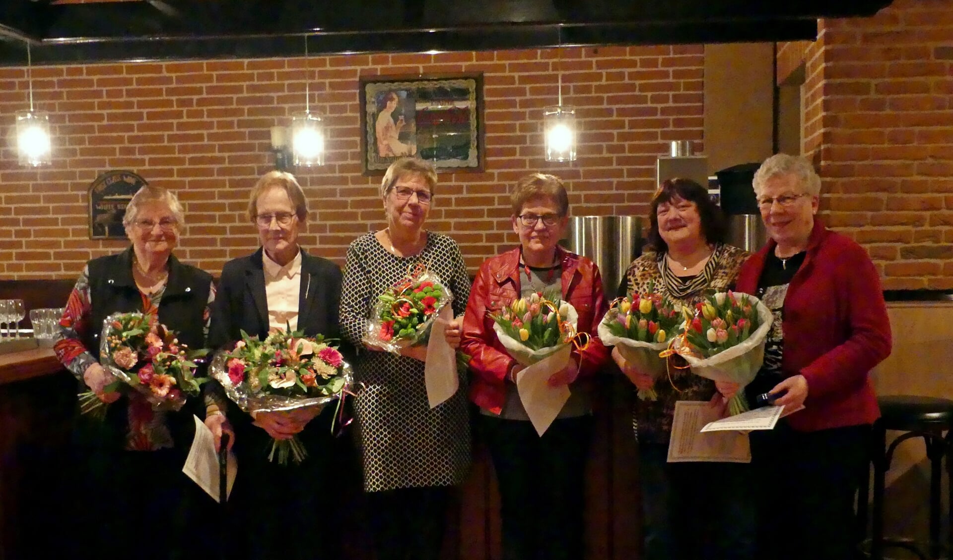 De jubilarissen van Vrouwen van Nu. Foto: Corry Lensink