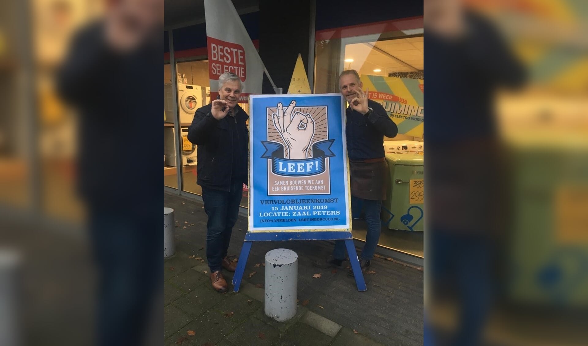 Leef! in Borculo werkgroepleden John Schuurman (l) en Arjan Hoogstra. Foto: PR