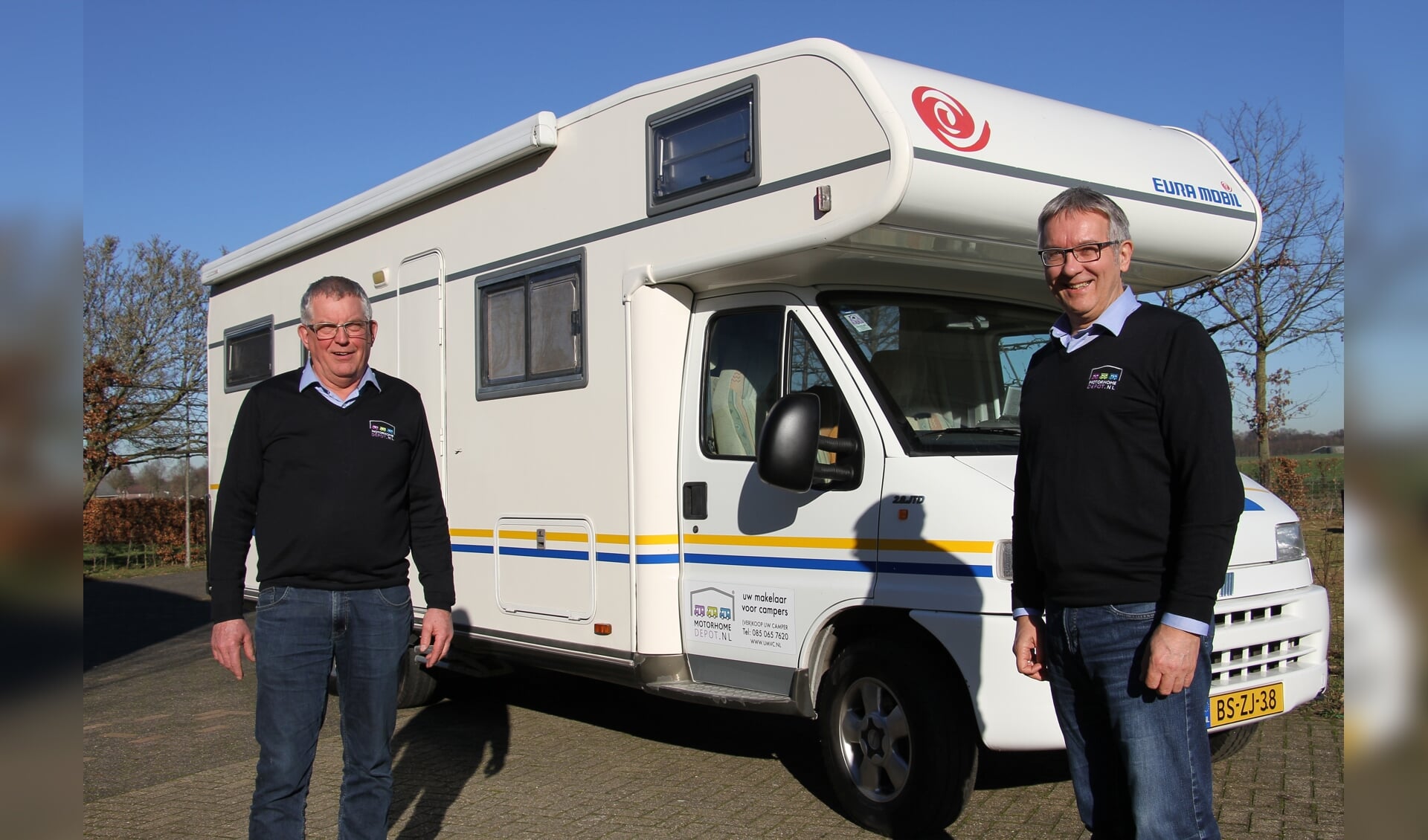 Wim Dijkstra en Henk Derksen, campermakelaars bij MotorhomeDepot.nl