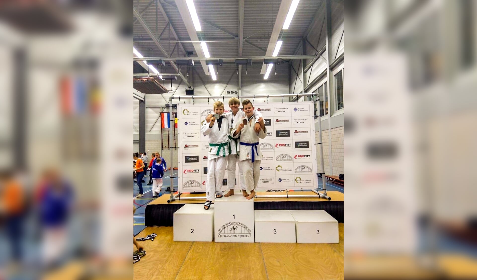 Judoka Olivier Bloemendaal behaalt goud in Nijmegen. Foto: Sander Bloemendaal 