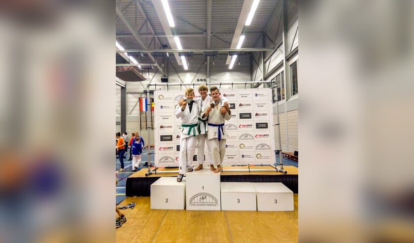 Judoka Olivier Bloemendaal behaalt goud in Nijmegen. Foto: Sander Bloemendaal