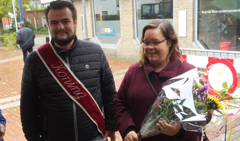 Schutterskoning Timo Somhorst en zijn vriendin Inge. Foto: PR