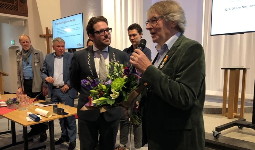 Arie Ribbers tijdens zijn dankwoord. Foto: Miriam Szalata