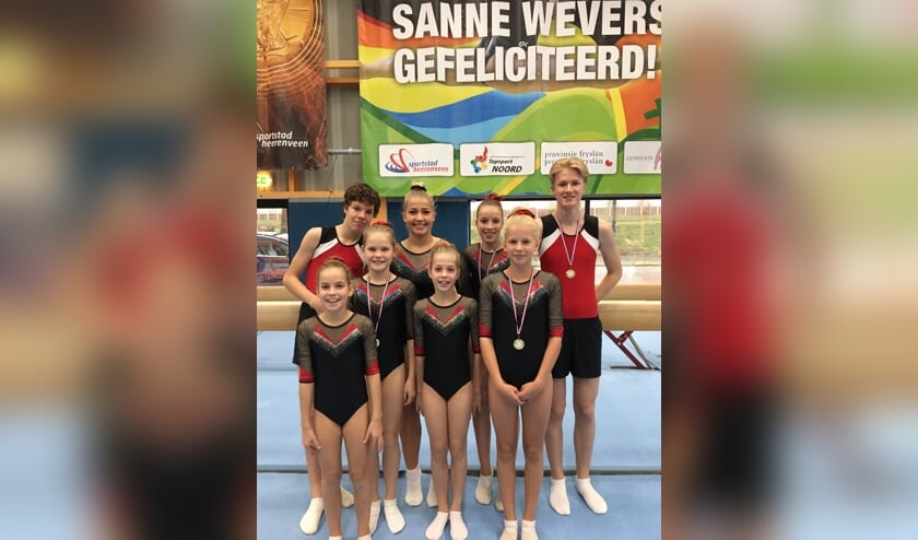 De succesvolle trampolinespringers van RGV. Foto: PR