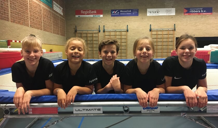 RGV 4 is een van de Ruurlose trampolineteams die mogen meedoen aan de Nederlandse kampioenschappen. Foto: PR