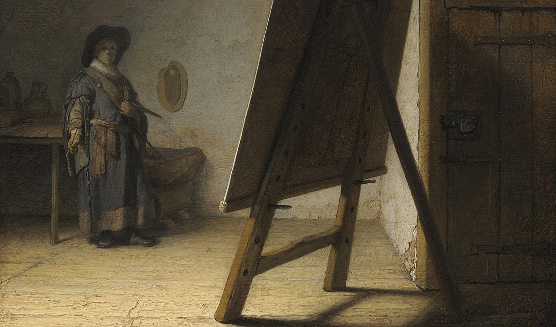 Rembrandt in zijn atelier. Foto: PR