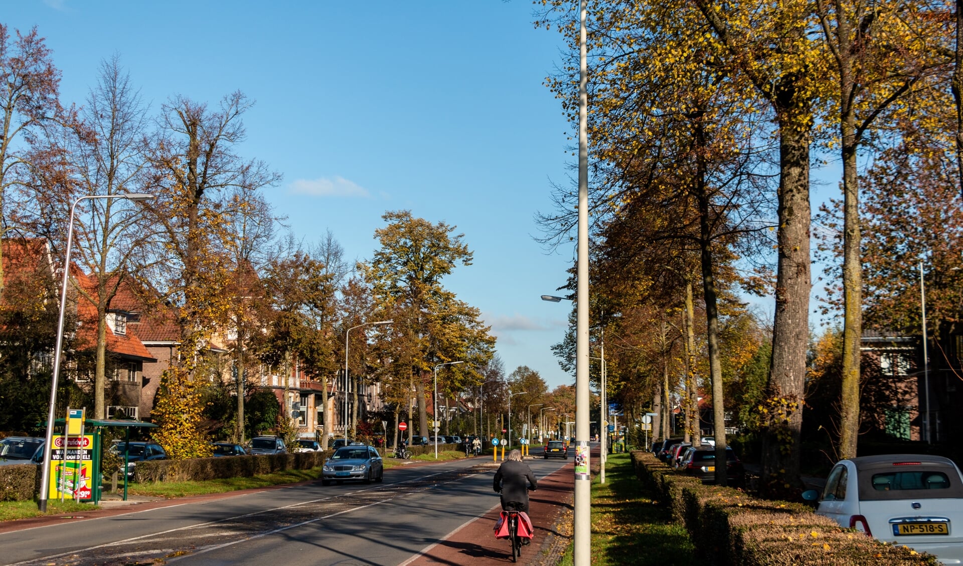 De Deventerweg, gezien vanaf de kruising Leeuweriklaan kijkend in de richting Eefde. Foto: Henk Derksen