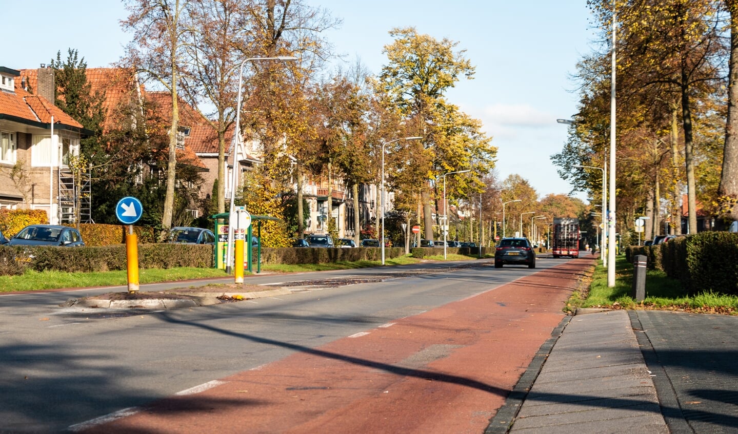 De Deventerweg, gezien vanaf de kruising Leeuweriklaan kijkend in de richting Eefde. Foto: Henk Derksen