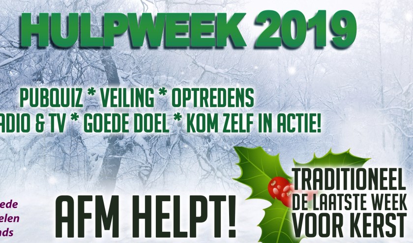 De AFM Hulp Week komt er aan. Foto: PR