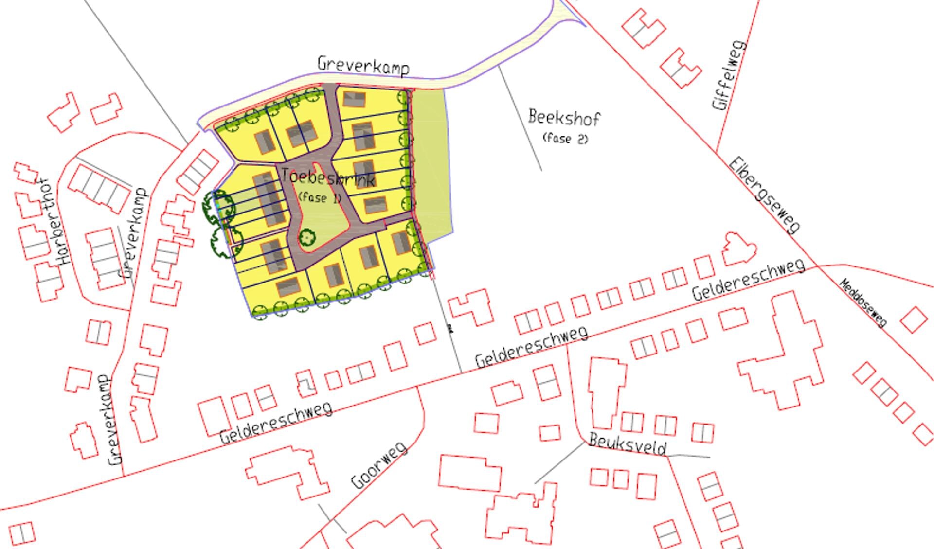 Een overzicht van de straatnamen Winterswijk-Meddo. Afbeelding PR gemeente Winterswijk