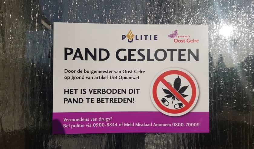 Acht woningen in Oost Gelre werden afgelopen twee jaar gesloten wegens drugshandel.